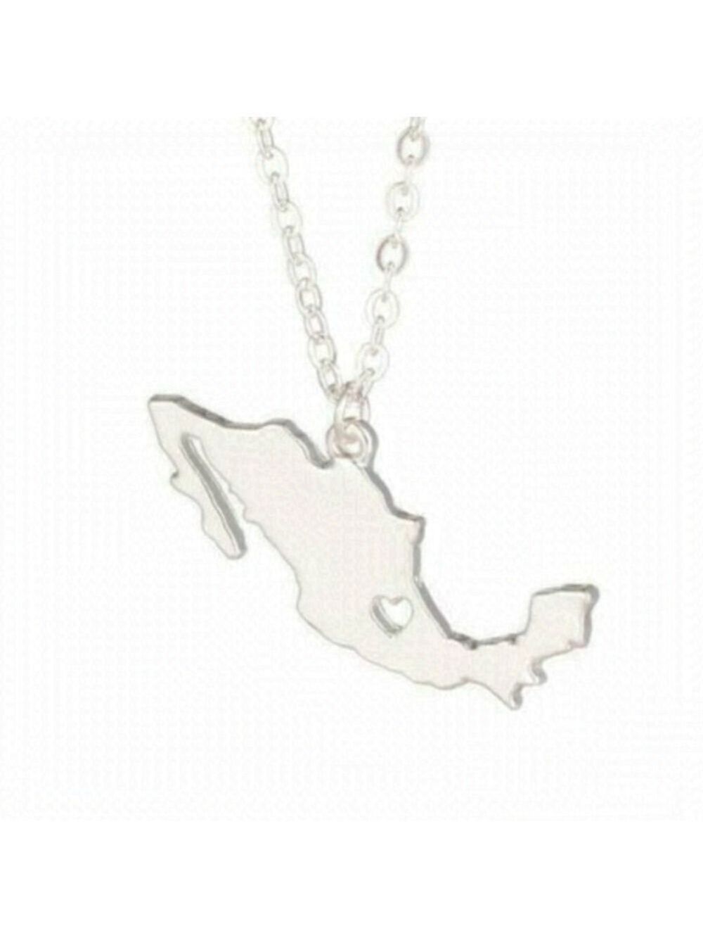 Love Mexico Map Necklace